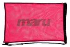 Maru Mesh Swimming Drawstring Bag, for Men, Women and Kids, Essential Accessories for Sport or PE Trainning Equipment and Wet Kit Backpack, Heavy Duty Nylon Mesh Bag (Pink, One Size)