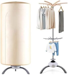 Portable Clothes Dryer Upgraded Large Capacity for Families,travel and apartments,Mini 900W Fast-Drying Machine for Skirts, Clothing and Shoes Quick & Easy-to-Use Foldable Compact Dryer(Beige)