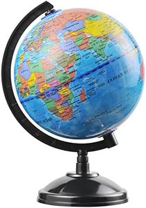 Educational World Globe for Kids Learning - 6 inch Spinning Globes of The World with Stand for Students Learning Geography, World Mova Globe Map Decorative Kids Room Classroom, Desk, Office or Home