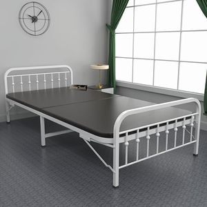 Honey Touch Metal Folding Bed Single Size with Mattress for Sleeping Guest Bed Easily Storable (Single Layer Foam, White)