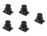 EMERGING TECHS 5pcs Dual Axis Xy Joystick Module for Arduino Ps2 Joystick Module with button