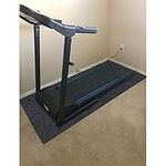 Fitness Equipment Mats, Absorbent/Waterproof – Protects Exercise Equipment and Floor，Protective Flooring Under Elliptical machine mat, Indoor Treadmill Mat，Washable (24" x 48")