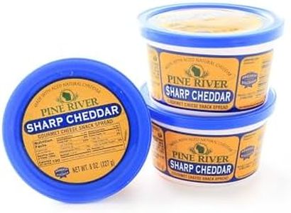 Pine River Cheese Spreads 3-Pack | (3) 8 oz Tubs | SHELF-STABLE Gourmet Wisconsin Pub Cheese Spread (Sharp Cheddar)