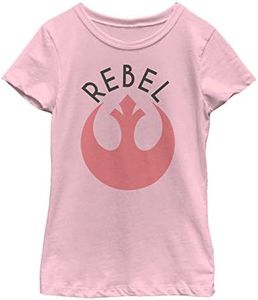 STAR WARS Girl's The Last Jedi Chewbacca PORG Friends T-Shirt, Pink//Star Wars Rebel, Small