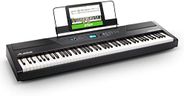 Alesis Recital Pro - 88 Key Digital Piano Keyboard with Hammer Action Weighted Keys, 2x20W Speakers, 12 Voices, Record and Lesson Mode, FX and Display