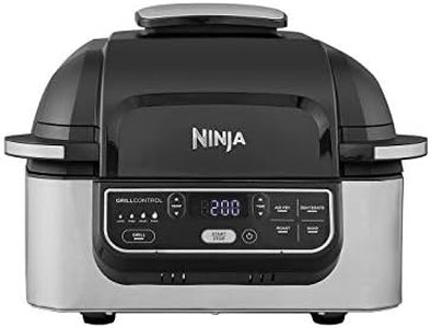 Ninja Foodi Health Grill and Air Fryer [AG301UK] 5.7 Litres, Brushed Steel and Black