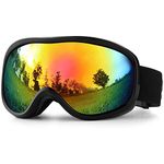 SPOSUNE Ski Goggles Over Glasses with Dual lens, Anti-fog Anti-UV Snow Goggle for Men Women Youth Skiing Snowmobile