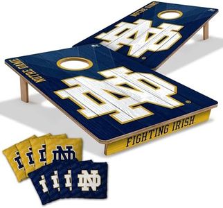YouTheFan NCAA Notre Dame Fighting Irish 2’ x 3’ Wood Cornhole Game with Logo Bags