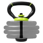 Yes4All unisex adult Adjustable Kettlebell Handle Neo Green, A. Neo Green, Weight Plate converter US