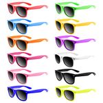 Bouiexye 12 Pack Neon Sunglasses Kids Boys and Girls Glasses Kids Party Supplies Favors Bulk for Beach Pool (12 Color)