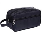 Toiletry Bag for Men, Veyarien Portable Travel Wash Bags, Water-Resistant Shaving Bag Gym Shower Bathroom Bag Dopp Kit Make Up Bag Toiletries Accessories Organizer (Black)