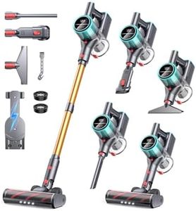 Cordless Vacuum Cleaner 600W/50Kpa/60Mins, Stick Vacuum Cleaner Cordless Powerful for Home with Touch Screen Self-standing Wall Charging Vacuum Cleaners for Carpet/Car/Pet Hair