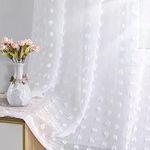 Guken Grommet Pom Pom Sheer Curtain