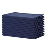 Sweet Needle - Pack of 12-100% Cotton Oversized Dinner Napkins 45 CM x 45 CM (18 IN x 18 IN), Navy - Heavy weight fabric for daily use with Mitered corners finish, Navy