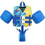 Gogokids Kids Swim Vest Float Armbands, Toddler Jacket-style Swimming Buoyancy Flotation with Adjustable Straps Children Float Jacket for Boys Girls(1-3 Years/9-20 KG)