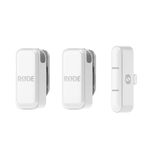 RØDE Wireless Micro - Compact Wireless Microphone, Two Mics with Charge Case for Smartphone Content Creation - Lightning, White