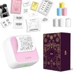 SEZNIK Mini Printer, Inkless, Bluetooth, Portable Printer, Compatible with Android, iOS Mobile. 1 Year Warranty (MiniX-Pink-Gift)