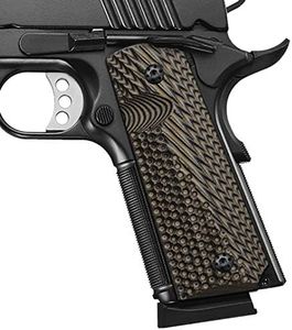 Cool Hand 1911 Full Size G10 Grips, Free Screws Included, Mag Release, Ambi Safety Cut, OPS Texture, Brand (Coyote Color)