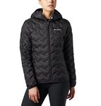 Columbia Womens Delta Ridge Down Hooded Jacket, Black, XS