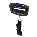 Hypercube Luggage Scale Portable Digital Weight Scale for Travel Suitcase Weigher with Tare Function 110 Lb/ 50Kg Capacity Black