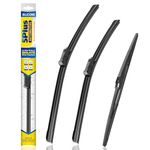 5 PLUS® Silicone Windshield Wipers Replacement for 2016-2022 LEXUS RX350,2016-2022 LEXUS RX450h Wiper Blades(Set of 3),Automotive Replacement Windshield Wiper Blades For My Car-26"/20"/16"