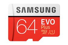 Samsung EVO Plus 64GB microSDXC UHS-I U3 100MB/s Full HD & 4K UHD Memory Card with Adapter (MB-MC64HA)