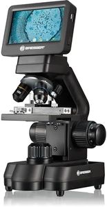 Bresser Biolux Touch 5 MP LCD Microscope for School and Hobby with Mechanical Cross Table, HDMI, USB, SD Connection