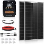 ECO-WORTHY 200 Watts 12 Volt/24 Volt Solar Panel Kit with 20A Bluetooth APP Monitoring MPPT Controller and High Efficiency Monocrystalline Solar Panel for Home,RV,Camper,and Other Off Grid Application