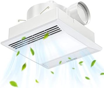 FASDUNT Bathroom Exhaust Fan Ultra Quiet 1.0 Sones Bathroom Ceiling Vent Fan with LED Light 110 CFM Bath Ventilation Fan with Light Combo, Fits for Home Bath Office Hotel 105 sq. ft.