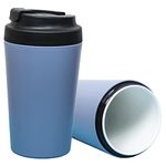 Klaraber Travel Coffee Cup, Coffee Travel Mug with Leakproof Lid, Insulated & Reusable, Ceramic Lined, Eco-Friendly for Hot & Cold Drinks 380ml (Blue)