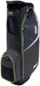 Izzo Golf Izzo Ultra-Lite Cart Golf Bag with Single Strap & Exclusive Features, Gray/Lime