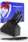 DALSTRONG Knife Block Set - 5-Piece - Shadow Black Series - Black Titanium Nitride Coated German HC Steel
