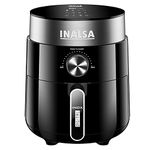 INALSA Air Fryer Digital Inox 2.5L- 1200W with 8 pre-set menu programs Technology|Touch control panel with Digital Display| Functions,Timer and Temperature Selector|Free Recipe book|2 Year Warranty