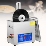 Vinyl Record Cleaner - Ultrasonic LP Cleaning Machine with Auto-Rotating Double-Sided System and Timer for Professional Use, 180W