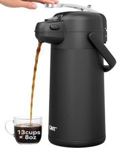 GiNT 3L Airpot Coffee Dispenser with Pump, Insulated Coffee Carafe for Hot Liquids, Stainless Steel Vacuum Insulated Pump Dispenser for Hot/Cold Beverages, Home Office Commercial Outdoor Use(101oz)