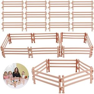 40 Piezas Valla Juguete, Mini Valla de Plástico, Juguete de Valla para Animales, Miniatura Esgrima, Juguete para cercas de Caballo, Valla de Jardín, Juguete para Juego Educativo Regalos