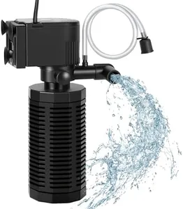 OQTTNEO Aquarium Internal Filter for 30-100 Gallons, Ultra-Quiet Fish Tank Filters Biochemical Filtration 400GPH Powerful Pump & Filter Submersible Aquarium Filter Tank Clear Air Supply (18W)