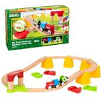 BRIO My First Railway Battery Operated Wooden Railway Train Set Toddler Toy for Kids 18 Months Up - Gifts for Toddlers