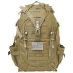 aiGear 25L Tactical Backpack Khaki Hiking Backpack Molle EDC Military Backpack for Men Women