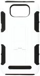 MyBat Asmyna Car Armor Stand Protector Cover Rubberized for BLU D610a Studio 5.5 - Retail Packaging - White/Black