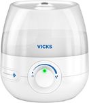 Vicks VUL525C Mini Filter-Free Cool Mist Humidifier for Baby, Bedroom, Office Desk, with Variable Output Control, Dual Scent Pad Slots, Auto Shut-off, 1.9L