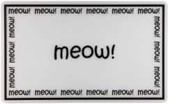 PetRageous 33494N Meow Placemat, Black/White