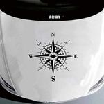 ARWY Vinyl Compass Car Sticker, 0.11 x 11.61 x 11.61 Inches, Black