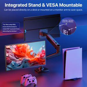 UPERFECT 18.4" QLED 4K Portable Monitor – Matte, USB-C, VESA, 100% sRGB