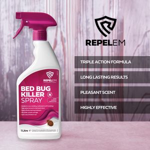 REPELEM Bed Bug Killer Spray 1L – Fast-Acting Insect Control