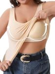 SHAPERX Camisole/Tank Top with Built-in Padding || Effortless Layers: The Ultimate Cami for Women & Girls Pack of 1 Pcs (in, Alpha, 3XL, Regular, Skin)