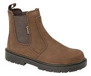 Grafters Mens Brown Leather Lightweight Safety Toe Cap Dealer Work Boots Sizes 8 9 10 11 12 13 14 15 16 (8)