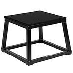 Retrospec Leap Plyo Box Jump Platforms for Home Gym Plyometric Jumping & Jump Box Exercise, 12", Matte Black (4720)