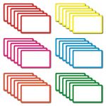 IMAGAME 36 Pack Magnetic Dry Erase Labels - Magnetic Blank Cards with Color Borders, Reusable Magnetic Name Tags - Dry Erase Labels for Home, Office, Classroom - 3 x 5 Inches