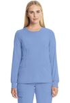 Infinity Long Sleeve Scrubs for Women, 4-Way Stretch Performance Fabric CK781A, L, Ciel